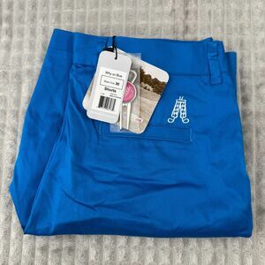 New Royal & Awesome Why so Blue Men's Golf Shorts 31 Blue Cotton Stret 9" inseam